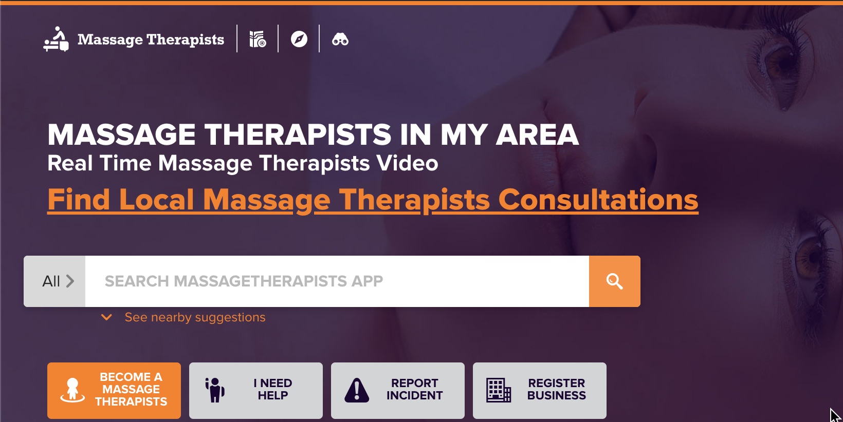 massagetherapists.app.net website